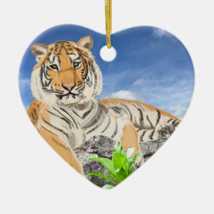 Tiger Keramik Tile Keramik Ornament