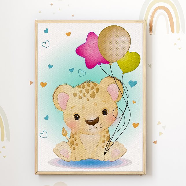 Tiger Kids Room Poster Safari Kinderzimmer drucken (Von Creator hochgeladen)