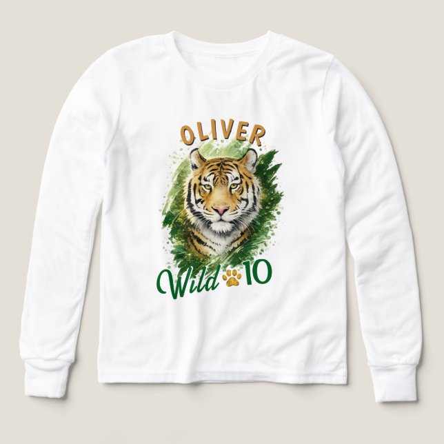 Tiger-Kopf-Name-Geburtstagsgast der Ehre (Design Vorderseite)