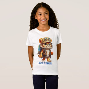 Tiger-Kugel mit Rucksack und Trinken T-Shirt