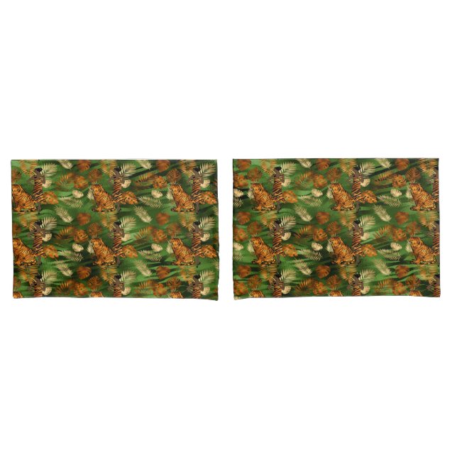 Tiger Lady Pair Pillowcases Kissenbezug (Vorderseite-Set)