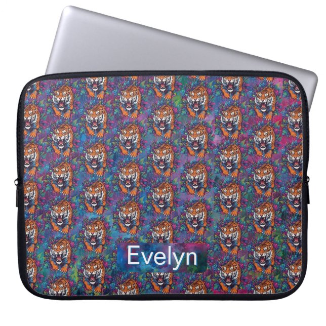 Tiger Laptopschutzhülle (Vorderseite)