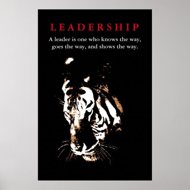Tiger Leadership Inspiration Poster (Vorne)