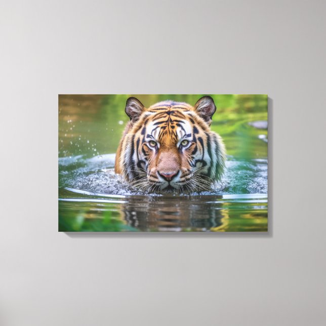 Tiger Leinwand Art (Vorderseite)