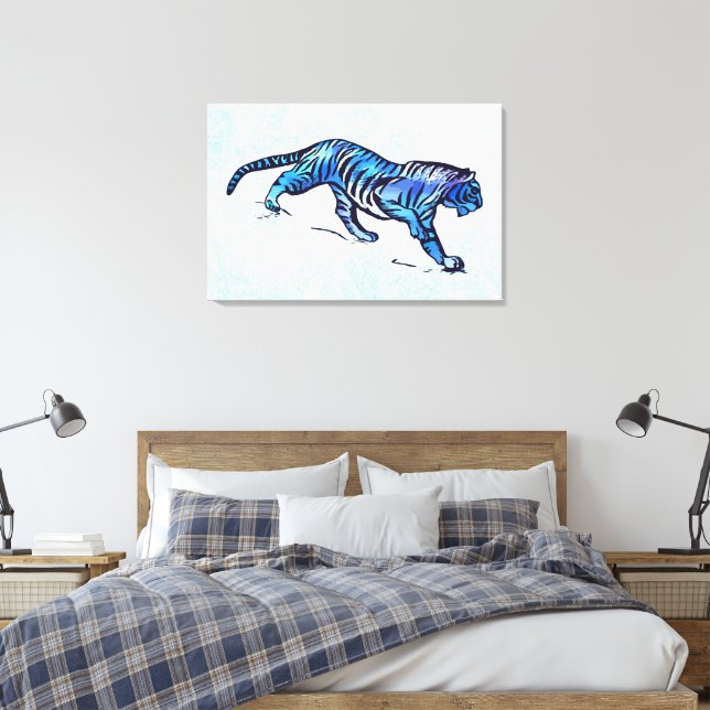 Tiger Leinwanddruck (Insitu (Schlafzimmer))