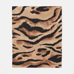 Tiger Leopard: Tierhaut nahtlos Fleecedecke