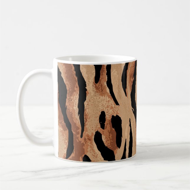 Tiger Leopard: Tierhaut nahtlos Kaffeetasse (Links)