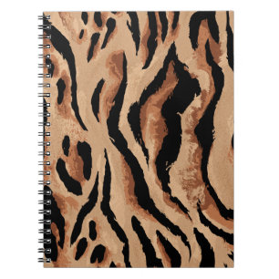 Tiger Leopard: Tierhaut nahtlos Notizblock