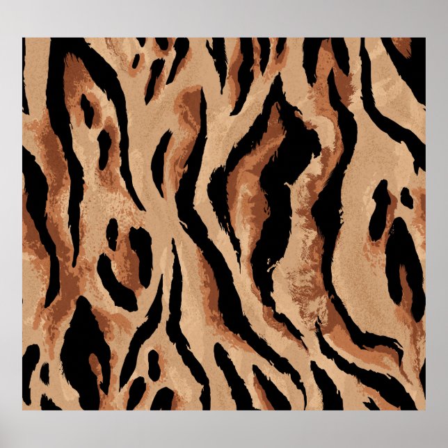 Tiger Leopard: Tierhaut nahtlos Poster (Vorne)