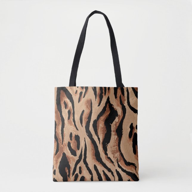Tiger Leopard: Tierhaut nahtlos Tasche (Vorderseite)