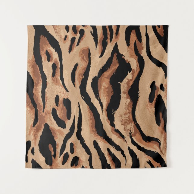 Tiger Leopard: Tierhaut nahtlos Wandteppich (Vorderseite)