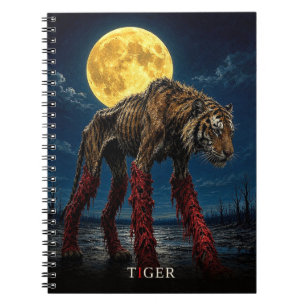Tiger Leuchtende Beine gothic Surrealismus Notizblock