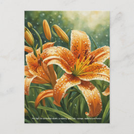 Tiger-Lilie Symbolik Postkarte
