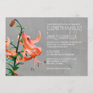 Tiger-Lilien-Hochzeits-Einladungen Einladung