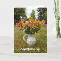 Tiger Lilies Mother's Day Vase Card
