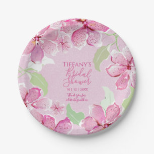 Tiger Lilly Clematis Pink Floral BRAUTPARTY Pappteller