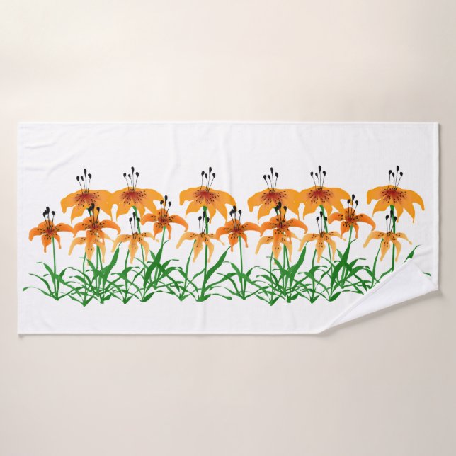 Tiger Lily Bath Handtuch Badehandtuch (Badehandtuch)