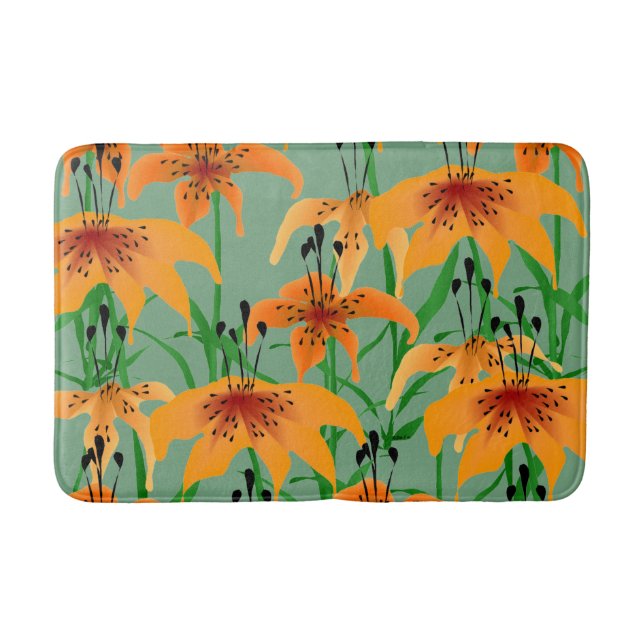 Tiger Lily Bath Mat Badematte (Vorderseite)
