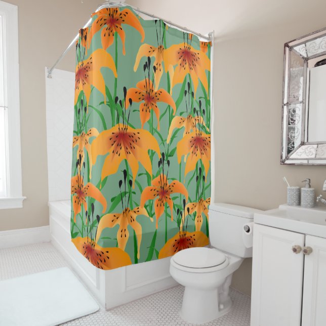 Tiger Lily Duschvorhang (Beispiel)