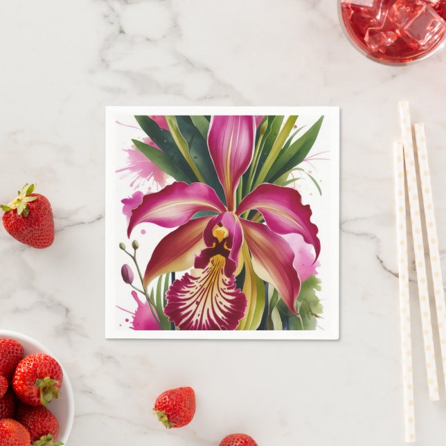 Tiger Lily Elegant Floral Serviette (Beispiel)