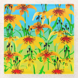 Tiger Lily Glass Untersetzer