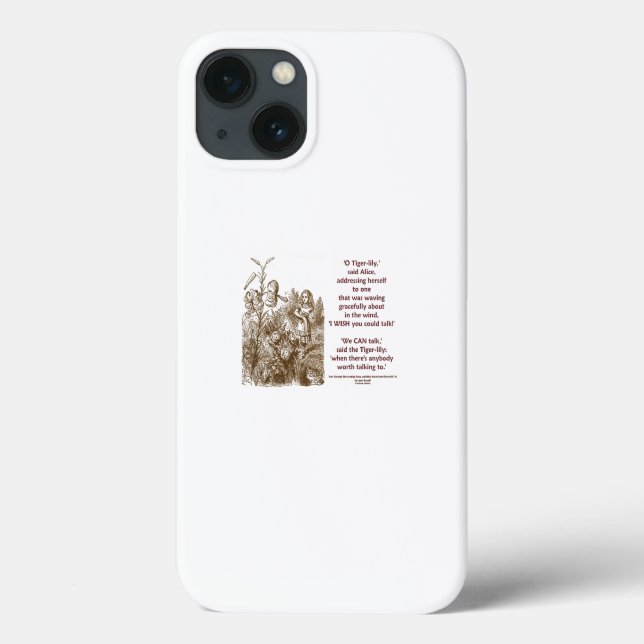 Tiger-Lily kann mit Wunderland sprechen Case-Mate iPhone Hülle (Rückseite)