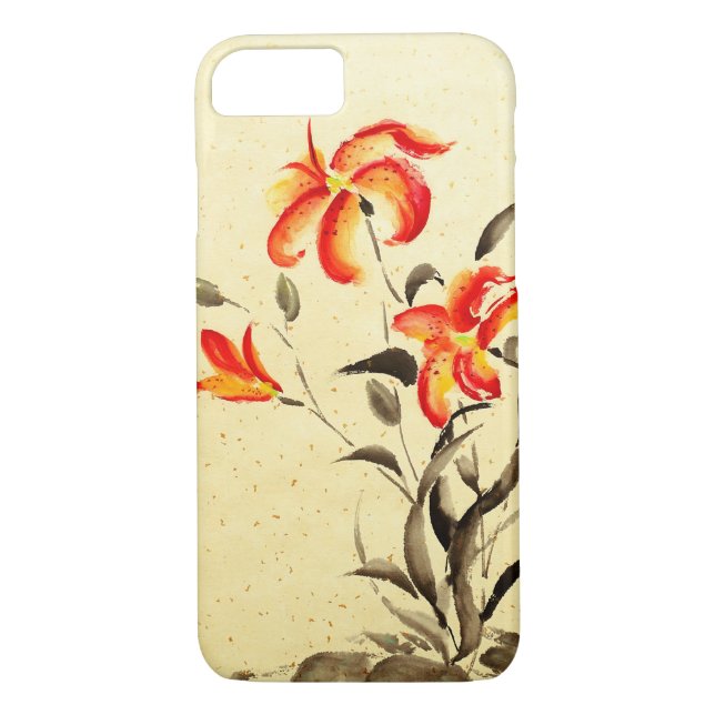 Tiger Lily - rot Case-Mate iPhone Hülle (Rückseite)