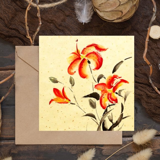 Tiger Lily - rot Magnetkarte (Von Creator hochgeladen)