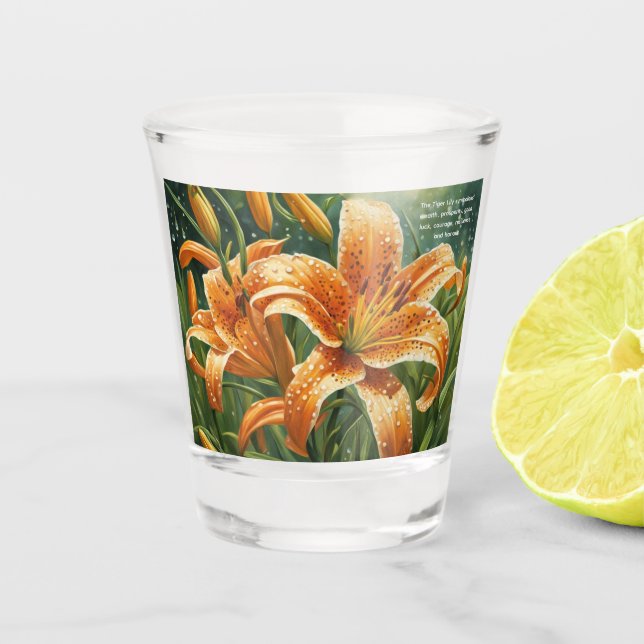 Tiger Lily Schnapsglas (Vorderseite)