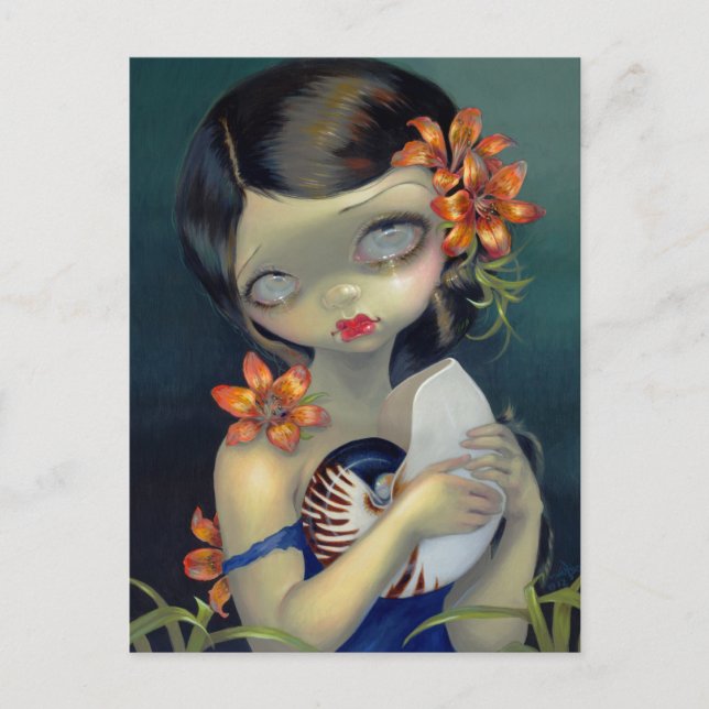 "Tiger Lily, Tiger Nautilus" Postkarte (Vorderseite)