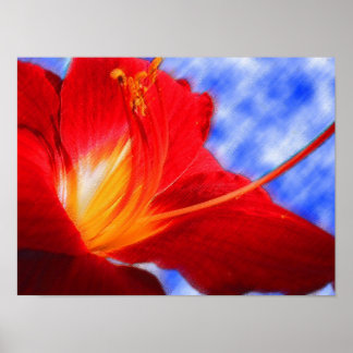 Tiger Lily "zeichnend" Poster