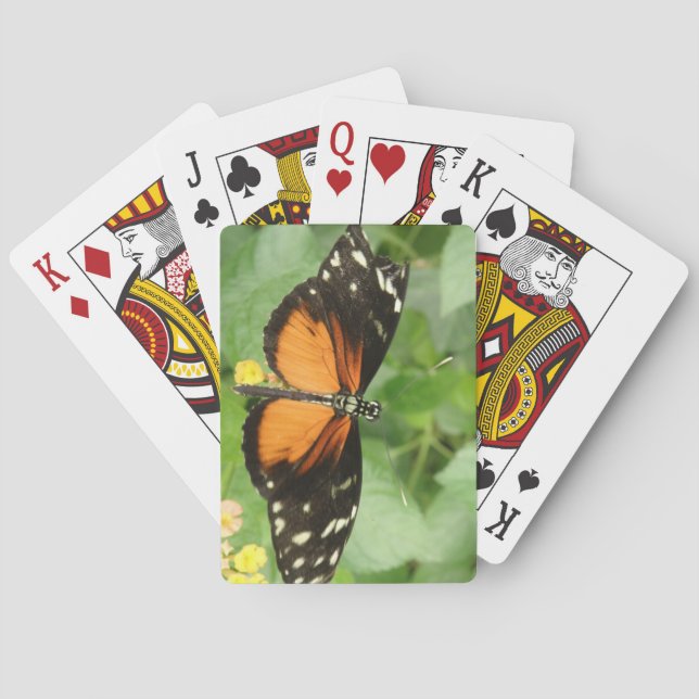 Tiger Longwing Butterfly Playing Cards Spielkarten (Rückseite)