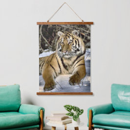 Tiger Lovers Wandteppich Mit Holzrahmen