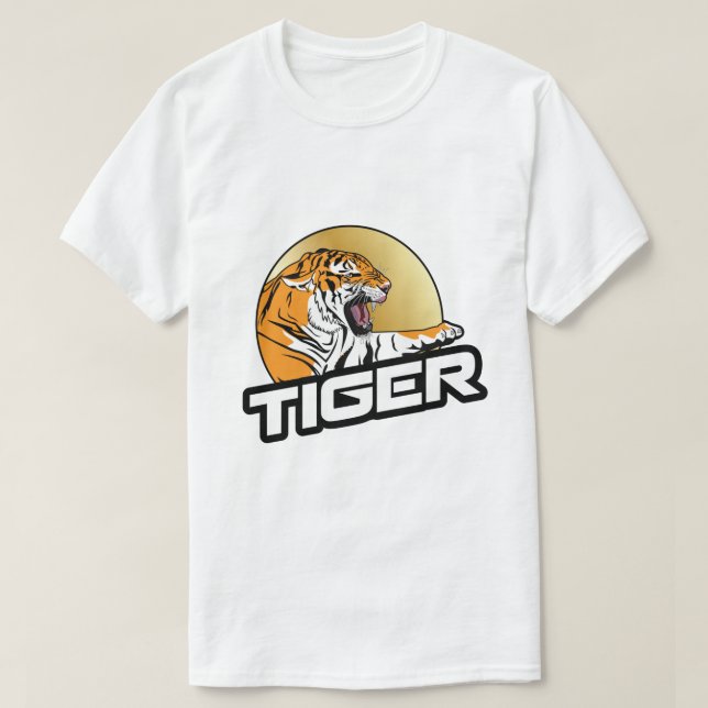 Tiger-Löwe-Wildkatzen-Tier T-Shirt (Design vorne)