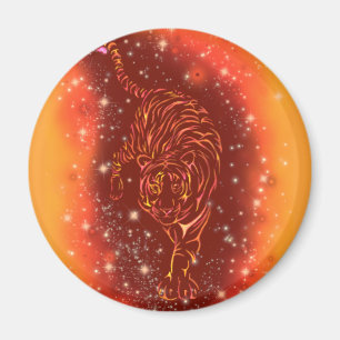 Tiger Magnet läuft in Galaxy Starry Night