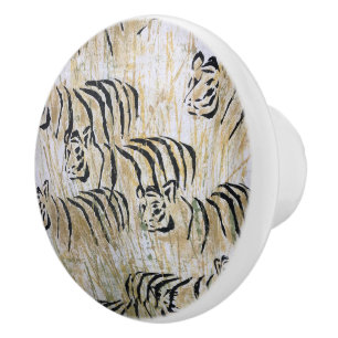 Tiger-Malmuster Keramikknauf