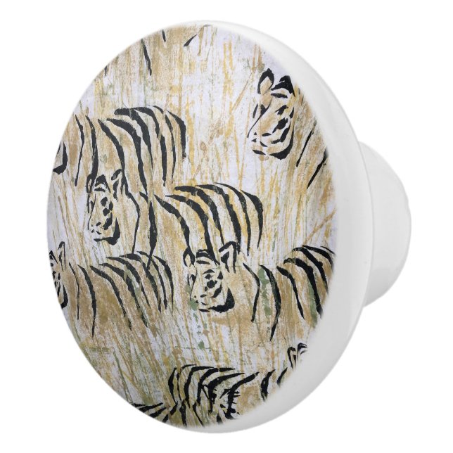 Tiger-Malmuster Keramikknauf (Rechts)