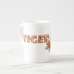 Tiger-Mama mit Tiger Lily Prozellantasse