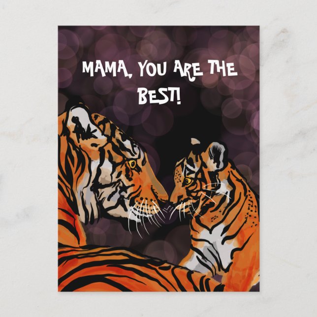 Tiger-Mama-Postkarte Postkarte (Vorderseite)