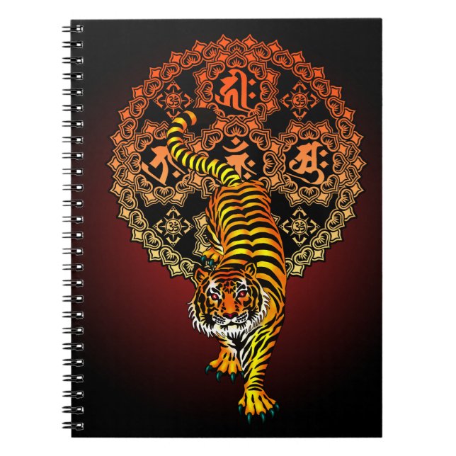 Tiger Mandala 02 Notizblock (Vorderseite)