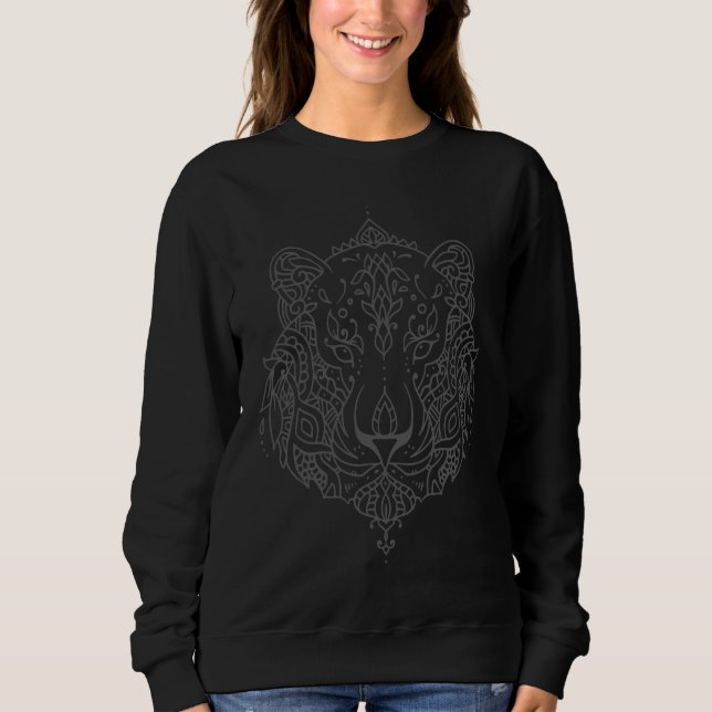 Tiger Mandala  Mindful Zen Health Spiritual Sweatshirt (Vorderseite)
