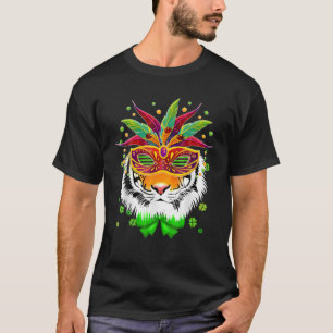 Tiger Mask Niedlich Mardi Gras Tiger St Patrick's T-Shirt
