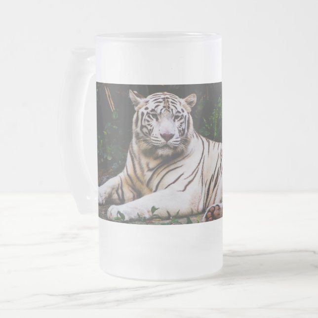 Tiger Mattglas Bierglas (Vorderseite Links)