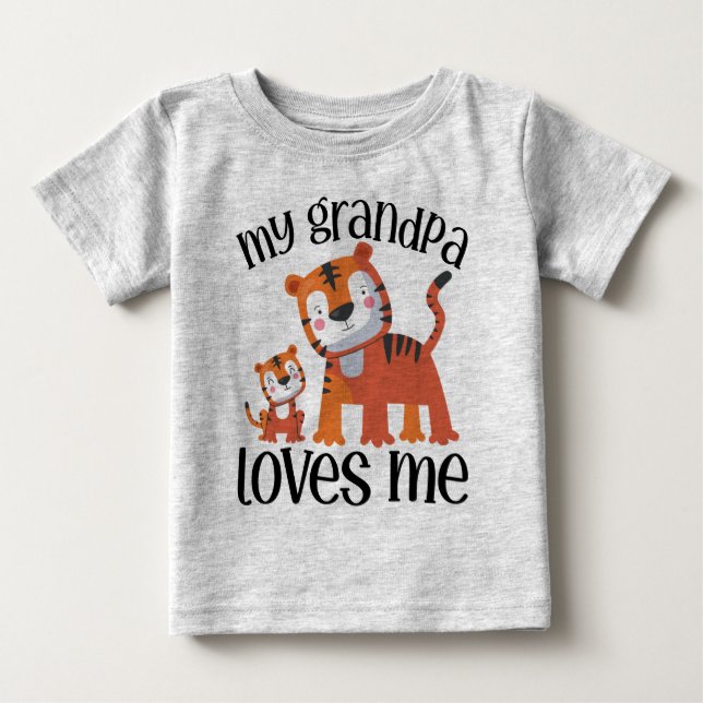 Tiger 🦁 meine Opa-Lieben Baby T-shirt (Vorderseite)