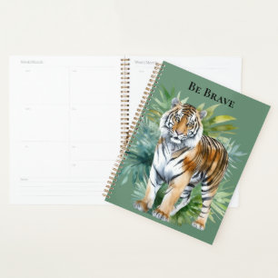 Tiger mit Blätter Planer