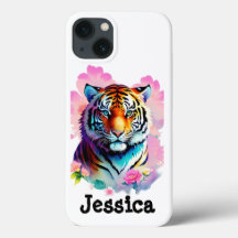 Tiger mit Blumen