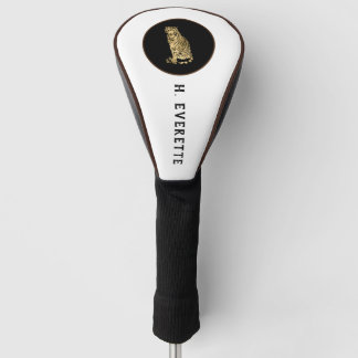 Tiger mit braunem und schwarzem Hintergrund Golf Headcover