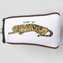 Tiger mit braunem und weißem Hintergrund Golf