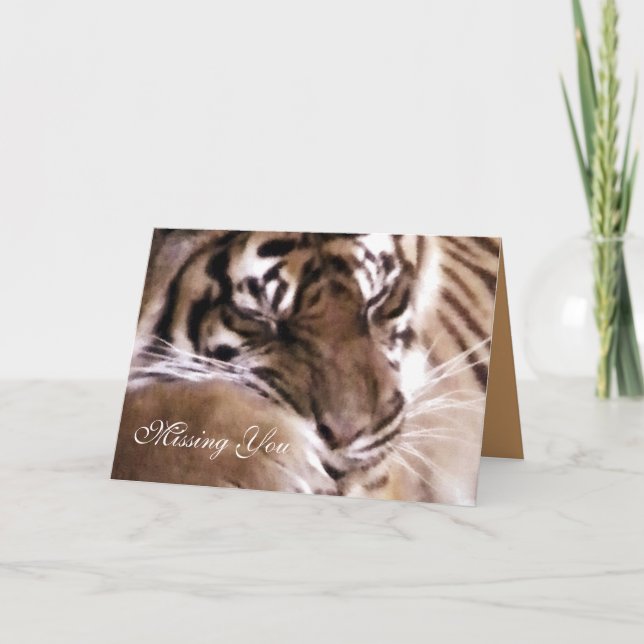 Tiger mit einem heart_ karte (Vorderseite)
