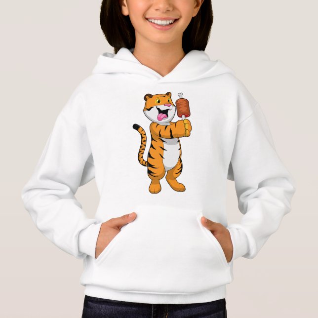 Tiger mit Fleisch Hoodie (Vorderseite)